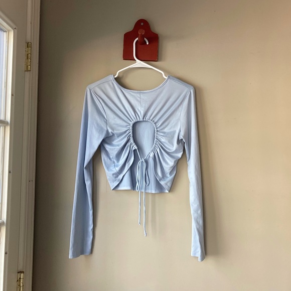 Homegirl Society Yen Yang Cropped Open/Tie Back Crop Top L - Picture 6 of 7